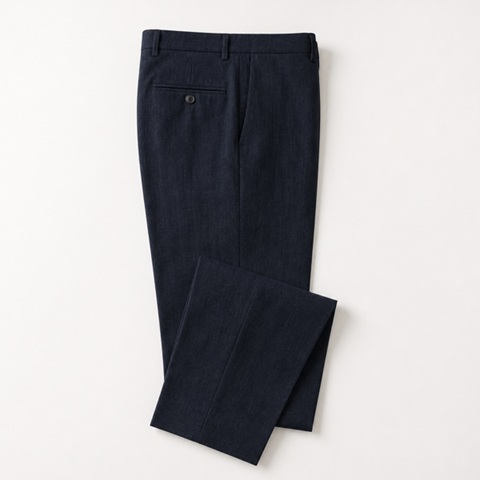 Pantalón azul de lino COLSAFA, fotografía 1 de 2